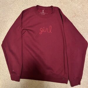 Men's Crewneck Sweater - Burgundy